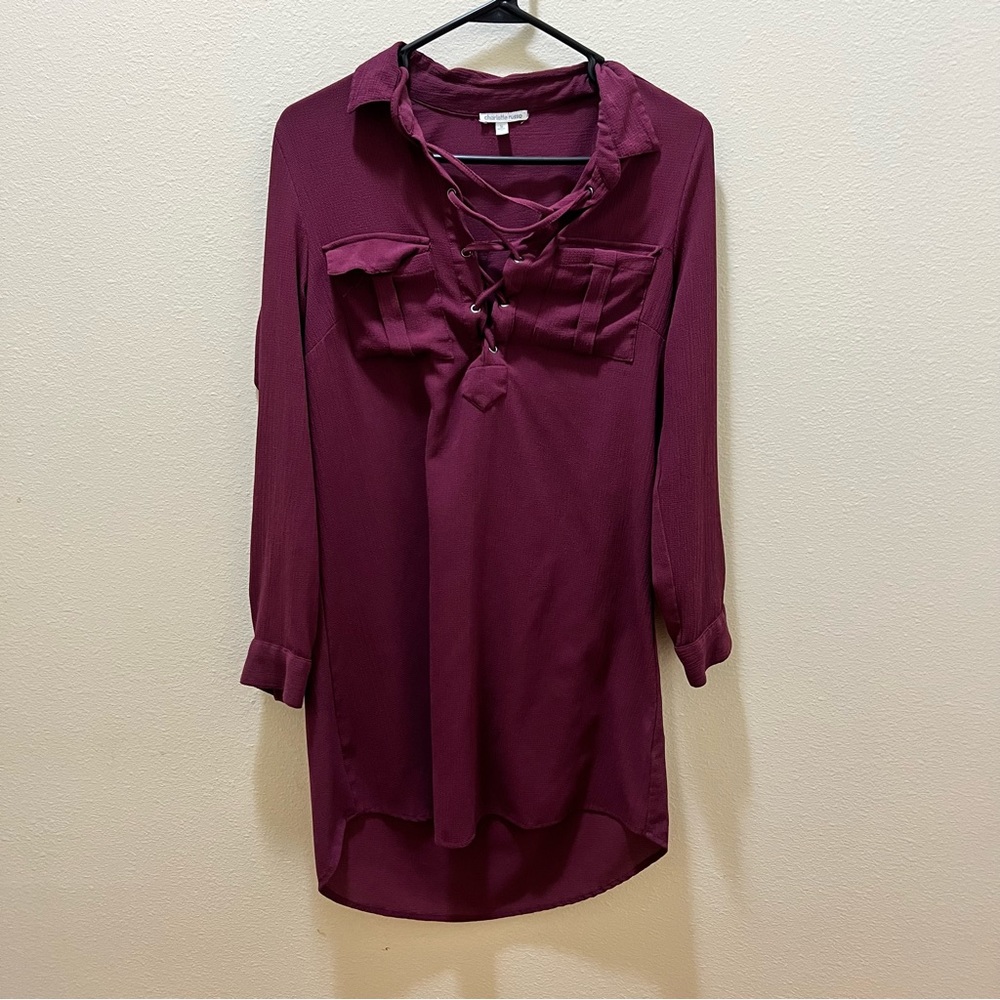 Long Sleeves Maroon Tunic